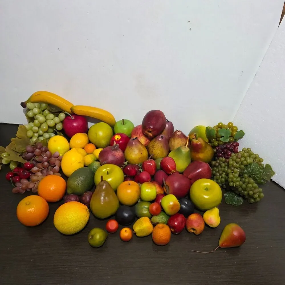 Faux Fruits Collection Realistic Background Display Artificial  Approx 50 pcs